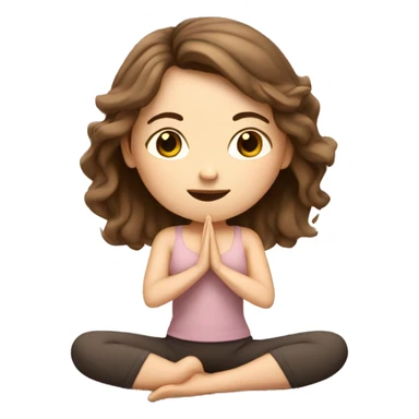 White girl brown hair doing yoga  sticker