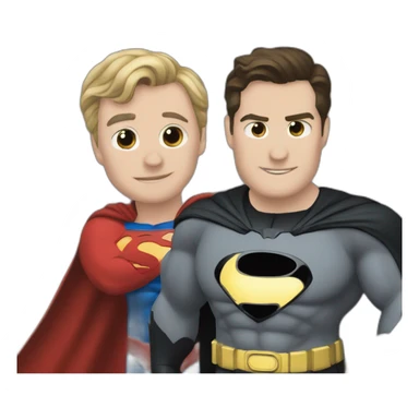 Batman and superman sticker
