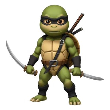 Teenage Mutant Ninja Turtles dressed in black ninja attire sticker