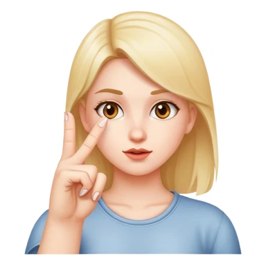 girl sticking middle finger up sticker