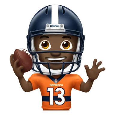 NFL football player, Denver broncos, touchdown   sticker