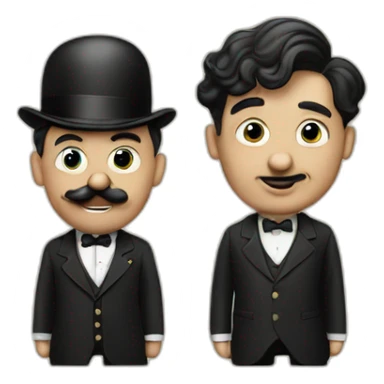 Adolf and Charlie Chaplin sticker