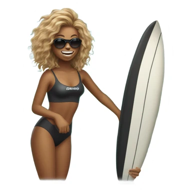 surfer gir sticker