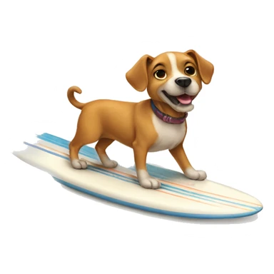 Dog on a surfboard sticker