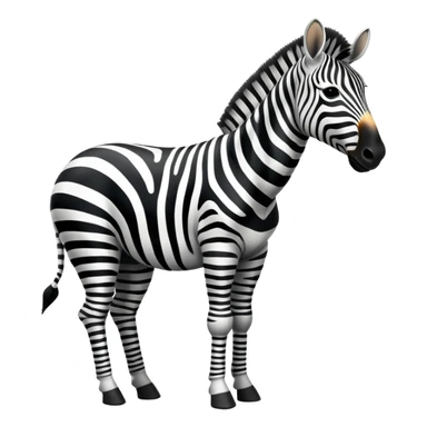 zebra with black and white stripes sticker
