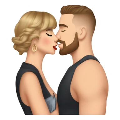 Taylor swift kissing Travis kelce sticker
