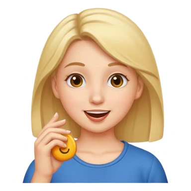 Girl whistling while waiting sticker