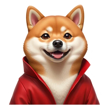 Cinematic Comical Shiba Inu Portrait Emoji, Head tilted dramatically with an exaggeratedly amused or surprised expression, featuring a striking red coat with a creamy underbelly, wide, expressive brown eyes filled with exaggerated disbelief, Simplified yet hilariously expressive features, highly detailed, glowing with a slightly sassy glow, high shine, dramatic yet playful, stylized with an air of cheeky defiance, bright and endearing, soft glowing outline, capturing the essence of a spirited and over-the-top companion, so meme-worthy it feels like it could side-eye its way into internet fame instantly! sticker