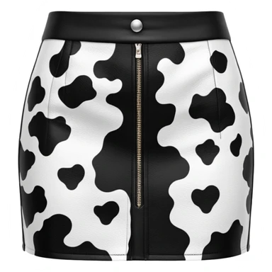 super realistic cow print mini skirt sticker