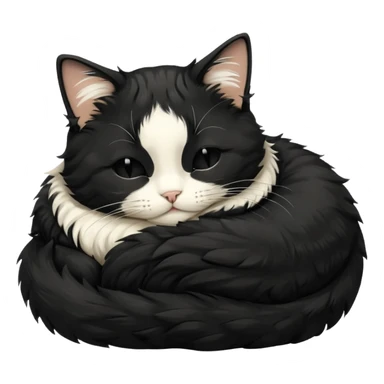 tuxedo cat sleeping sticker