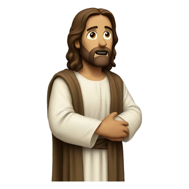 jesus shrugs confused sticker
