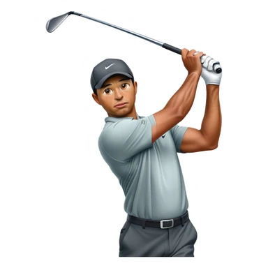Tiger in golf club sticker