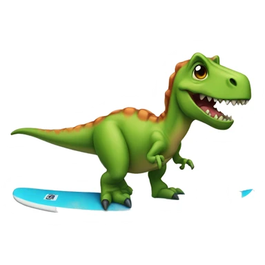 Dinosaur on a surf board  sticker