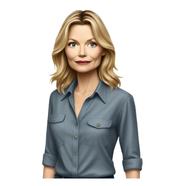 michelle pfeiffer wearing shirt sticker