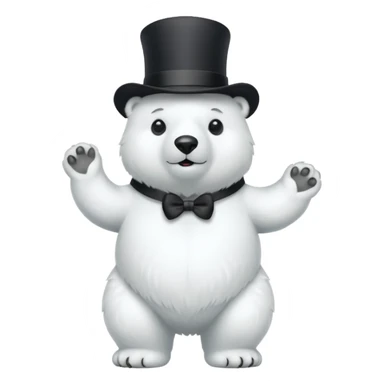 polar bar with top hat sticker