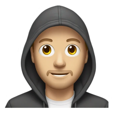 White guy with metallica hoodie sticker