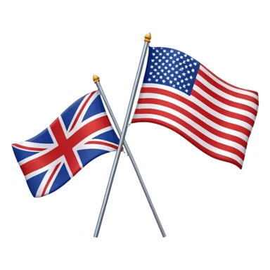 british flag and AMERICAN flag sticker