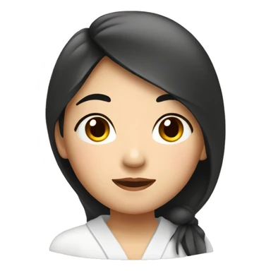 an asian girl in spa sticker