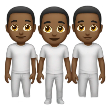 3 white sons sticker