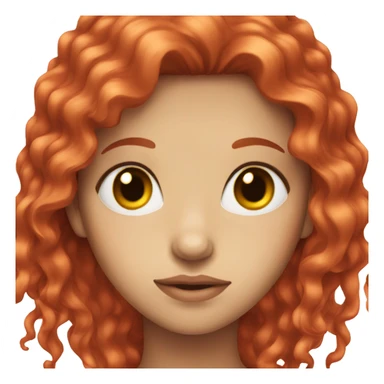 girl with red hair and red eyes, head only sticker
