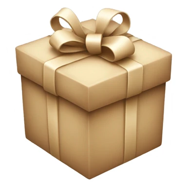 beige christmas gift sticker