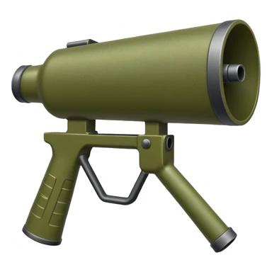 olive colored two-handled bazooka sticker