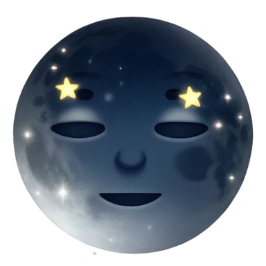 pretty moon with sparkles (no faces) sticker