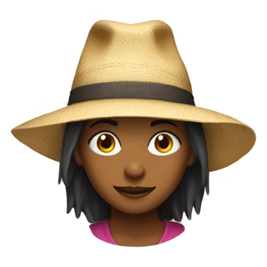 Yana wearing a hat sticker