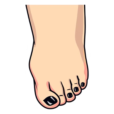 foot with painted nails sticker