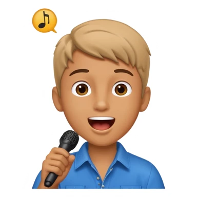 Boy karaoke  sticker