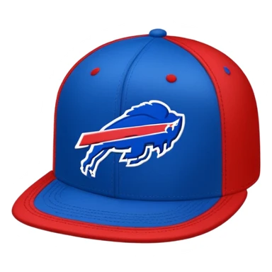 Buffalo bills hat on emoji sticker