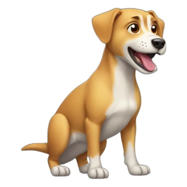 dog mixed with dinosaur sticker