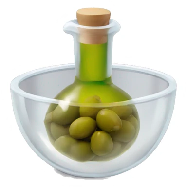 olive oil in a clear bowl sticker