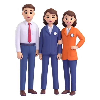 a pair of working parents sticker