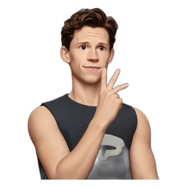 Middle finger Tom holland sticker
