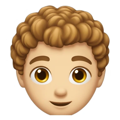 Garçon, cheveux bouclés,yeux marrons sticker