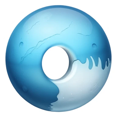 gradient pluto planet with ring sticker