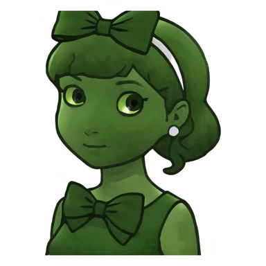 Girl with bow sticker