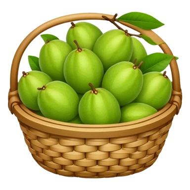 A small basket of guava fruits sticker