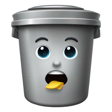 cute trash can sticker