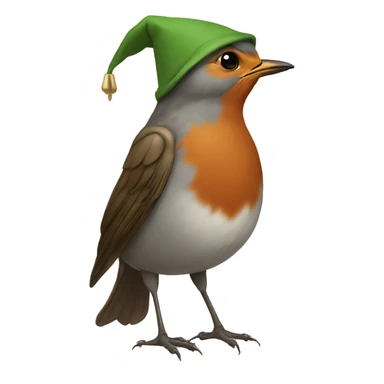 European robin with hood sticker