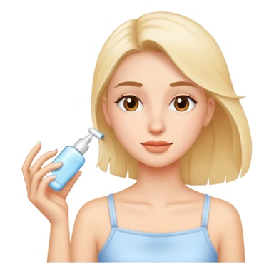 Girl doing her skincare sticker