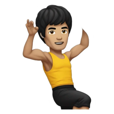 dunking bruce lee sticker