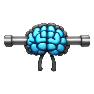barbell brain  sticker