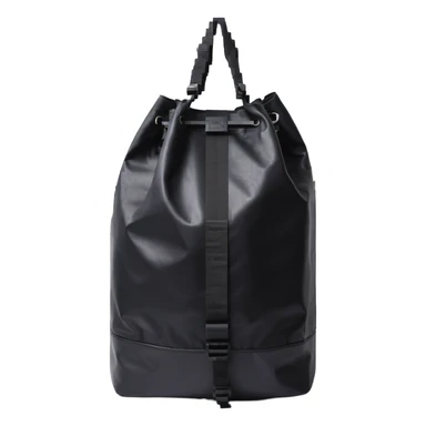 all black duffle bag with black strap sticker