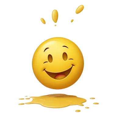 Smiley throwing up on the floor sticker