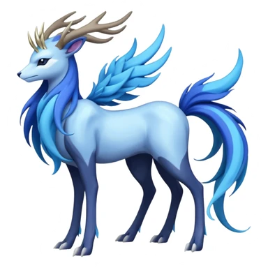 Xerneas-Suicune-Fakémon-hybrid-creature (full body)  sticker