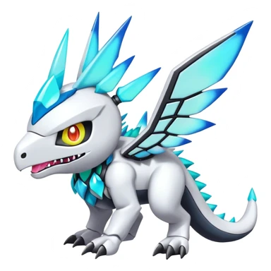 cool edgy cute shiny colorful Archeus-Kyurem-Digimon-Fakemon-animal-hybrid full body sticker