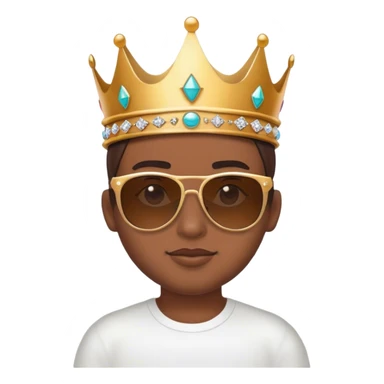 Crown wearing sun glasses  sticker