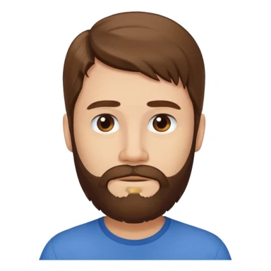 long hair bearded man shirt sticker